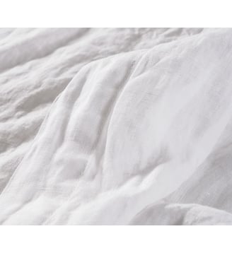 Housse de couette  en lin lavé - Desforges - Blanc