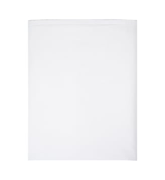 Drap plat en percale de coton lavé, DOUCEUR LAVÉE - Blanc Cerise - Blanc
