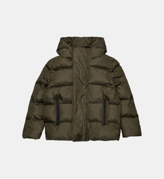Doudoune courte avec capuche et logo - Dsquared2 - Olive poussiéreuse