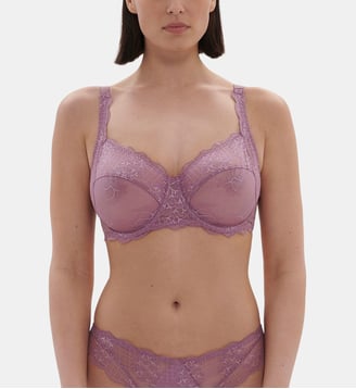 Soutien-gorge avec armature décolleté carré - Mauve Glamour - Simone Pérèle - Violet