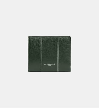 Petit portefeuille Marguerite en cuir grainé - Le Tanneur - Vert malachite