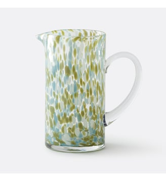 Carafe en verre moucheté - La Redoute Interieurs - Bleu turquoise