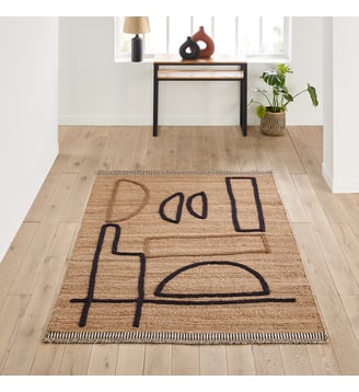 Tapis jute, motif tressé - La Redoute Interieurs - Multicolore