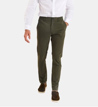 Pantalon ajusté Serge Lescada stretch recyclé-Gris clair-S - Cala 1789 - Vert foncé