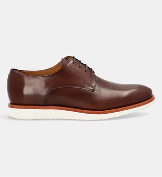 Derby quinzio - cuir lisse - Colisée Paris - Marron