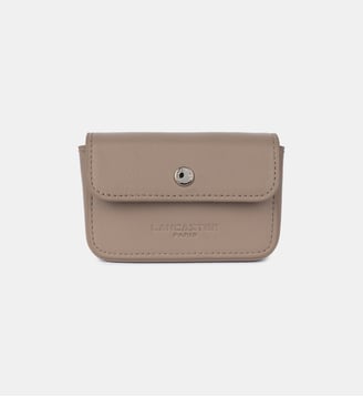 Porte-cartes Soft PM en cuir - Lancaster - Gris