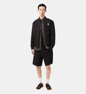 T-shirt coton épais imprimé - Lacoste - Marron