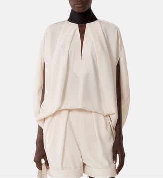 Haut Ample À Nœud En Crêpe - Lanvin - Blanc