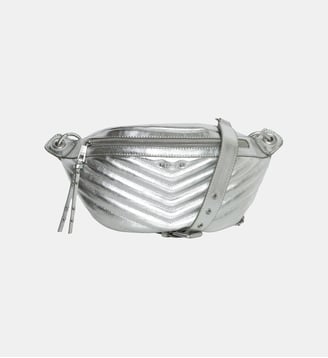 Sac banane 1440 cuir matelassé - Ikks - Silver