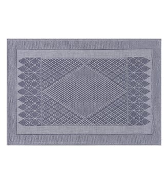 Set de table Club Satin - Le Jacquard Francais - Bleu denim