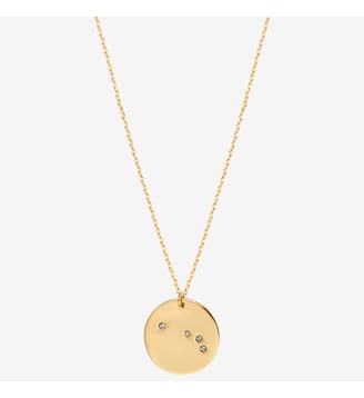 Collier doré bélier - galaxie - Bélier - Caroline Najman - Cristal blanc