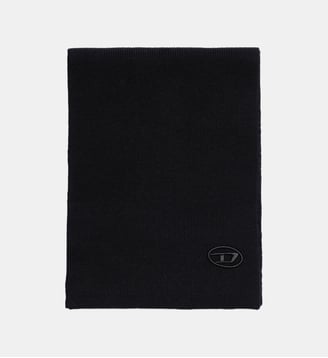 Écharpe en laine mélangée et côtelée - Diesel - Noir