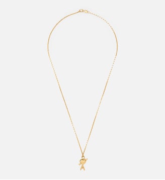 Collier Ami de Coeur flèche martelé unisexe en laiton - AMI Paris - Or