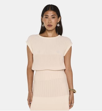 Pull Sans Manches Albane - Maison 123 - Crème