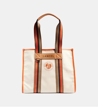 Sac cabas zippé en coton mélangé - Lancel - Beige