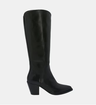 Botte brenda - cuir lisse - Colisée Paris - Noir