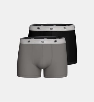 Pack de 2 Boxers d'homme en Lyocell - Impetus - Gris et noir