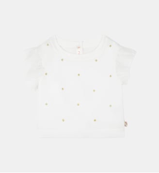 Blusa con tulle e paillettes Billieblush