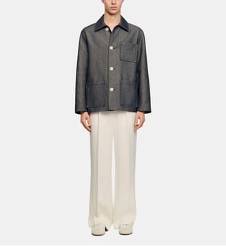 Blouson worker effet denim - Sandro - Denim