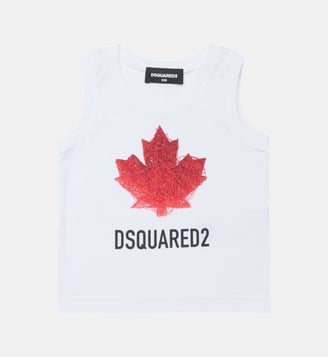 T-shirt sans manches avec logo - Dsquared2 - Blanc
