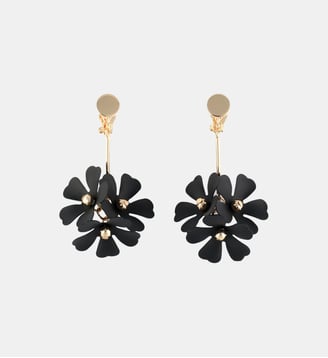 Boucles d'oreilles clips - fleurs noires - Balaboosté - Noir
