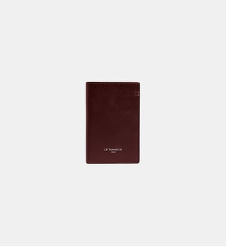 Petit porte cartes Lucien en cuir huilé - Le Tanneur - Rouge foncé