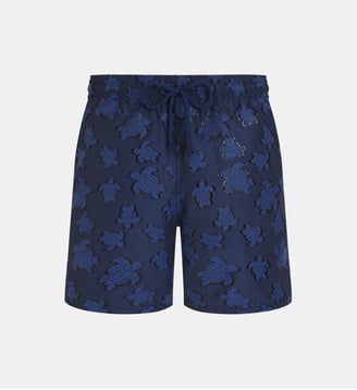 Maillot de bain Ronde des tortues jacquard - Vilebrequin - Bleu batik