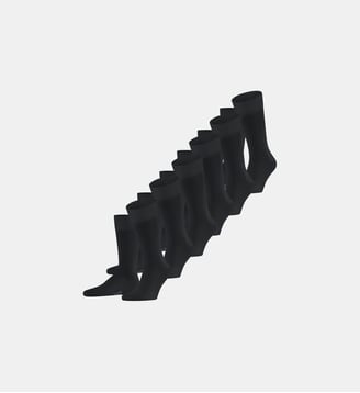 Chaussettes Happy 6-Pack Coton - Falke - Noir basic