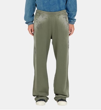 Pantalon de survêtement en coton effet destroyed - Diesel - Kaki