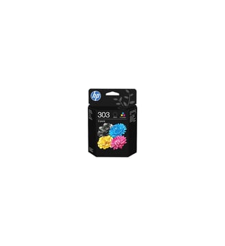 Cartouche d'encre 303 noire + 3 couleurs - HP - Noir
