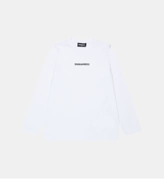 T-shirt à manches longues avec logo - Dsquared2 - Blanc