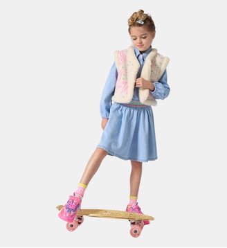 Robe en denim - Billieblush - Double stone et bleach