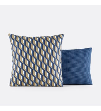 Taie d'oreiller percale de coton - La Redoute Interieurs - Bleu