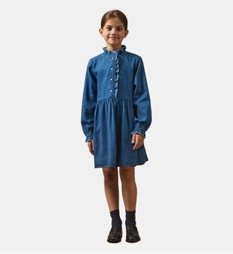 Robe en denim Fille - Cyrillus - Denim bleu