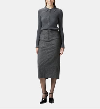 Robe effet deux pièces corsage et jupe - Pinko - Noir et gris