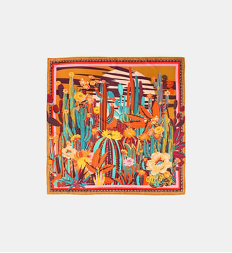 Foulard Medium à motifs CACTUS - Wild - Orange