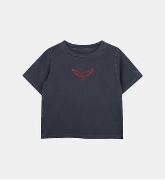 Tee-shirt manches courtes - Zadig&Voltaire Kids - Bleu cargo