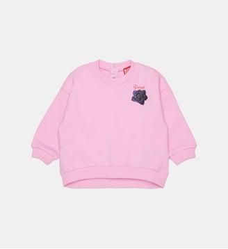 Sweat-shirt col rond avec logo - Diesel Kids - Rose