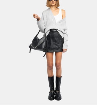 Cardigan Mirkaz 100% Cachemire - Zadig&Voltaire - Gris chiné clair