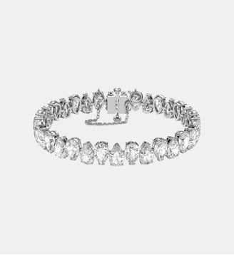 Bracelet Tennis Matrix, Métal rhodié - Swarovski - White et rrhodium plated