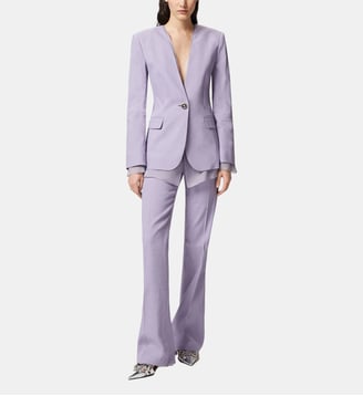 Pantalon élégant évasé en lin - Pinko - Violet