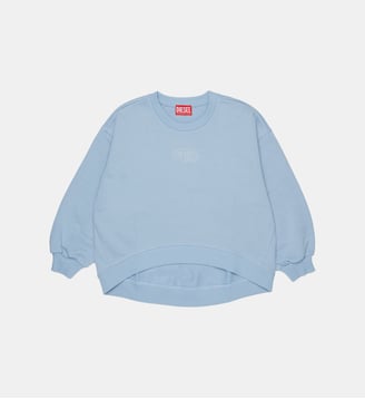 Sweat-shirt col rond avec logo - Diesel Kids - Bleu poussiéreux