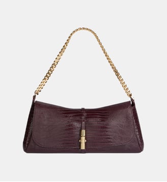 Sac Metropolis en cuir embossé - Balmain - Rouge
