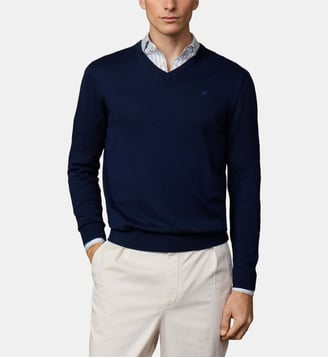 Pull À Col V En Coton - Hackett London - Old navy