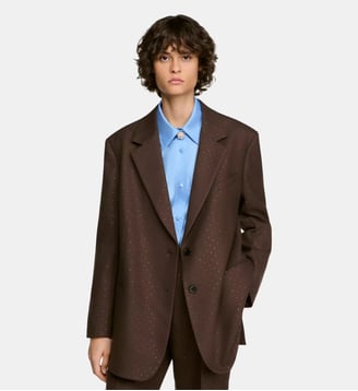 Veste de tailleur à strass - Sandro - Marron