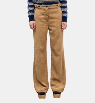 Pantalon en velours fluide - MAEV - Gerard Darel - Sable