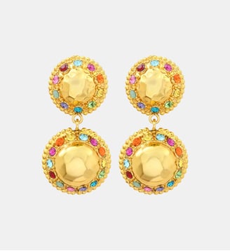 Boucles d'oreilles tige percée  rond graphique  - Gloria - Satellite - Multicolore