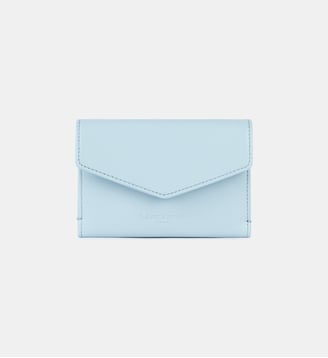 Porte-monnaie à rabat Paris en cuir - Lancaster - Bleu fumé