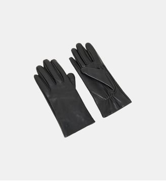 Gants nora en cuir naturel - Caroll - Noir