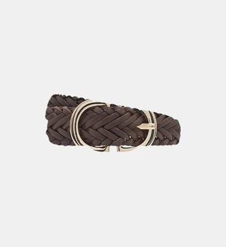 Ceinture leonitress en cuir naturel - Caroll - Marron foncé